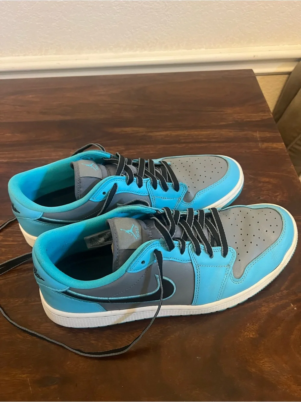 Jordan Men’s Low Top Sneakers in Gray & Teal